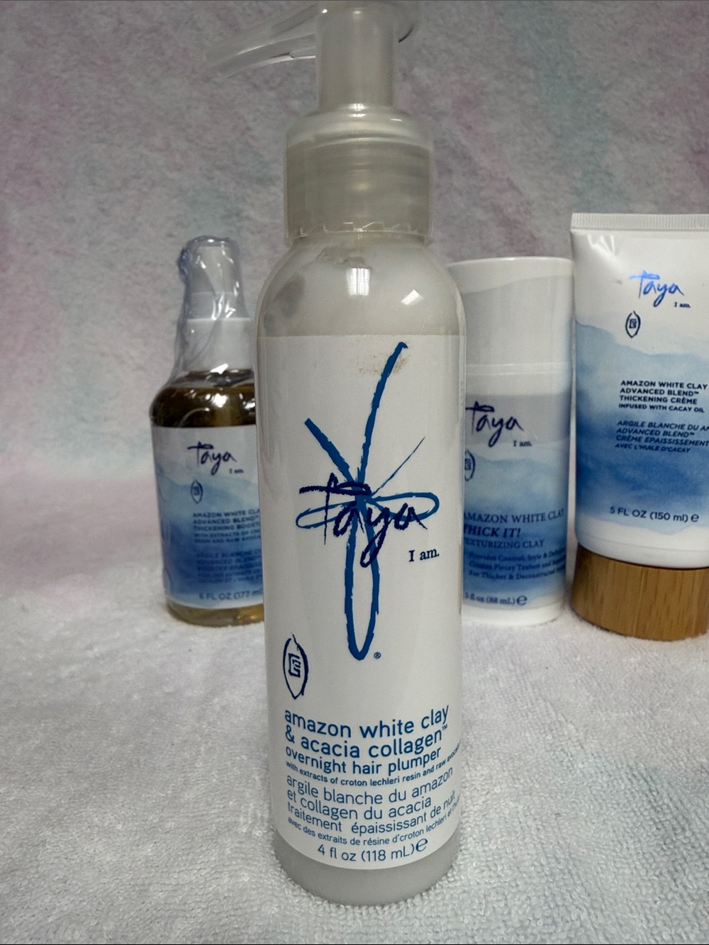 Taya Amazon White Clay Haircare Set in Blue and White - Picture 2 of 6